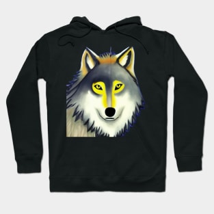 A retro wolf artwork Hoodie